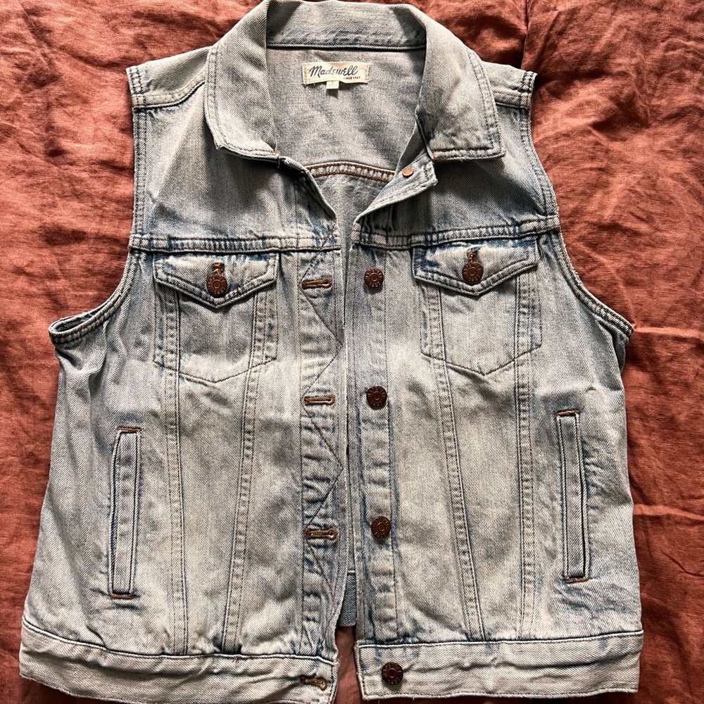 Denim Sleeveless Vest